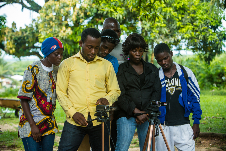Film School Director, Divine-Key Anderson, teaching his class ab