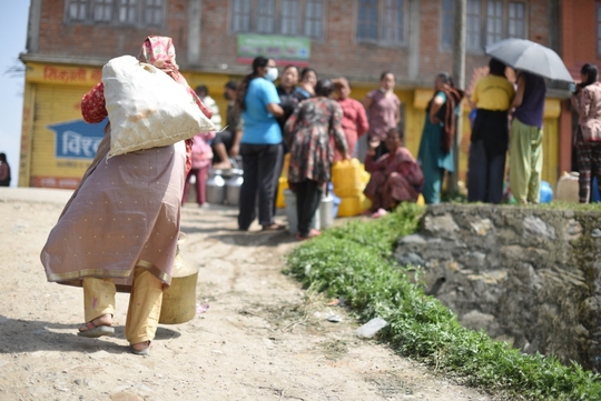 People finding the resources they need to survive