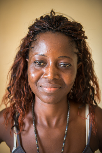 Portrait of Liberian filmmaker and Liberian Film Institute student Dorkas Pewee, born in 1986, age 28. (Photo by Jim Tuttle / Accountability Lab)